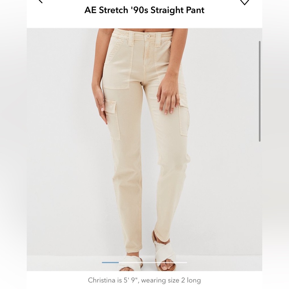 AE STRETCH 90’s STRAIGHT PANT (CREAM) *NEW